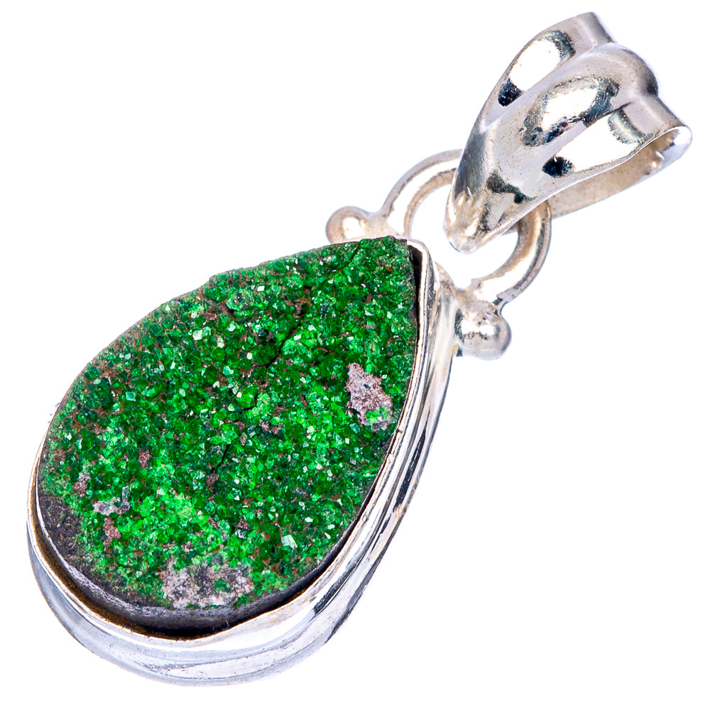 Rare Uvarovite Garnet Pendant 1 1/8" (925 Sterling Silver) P40625