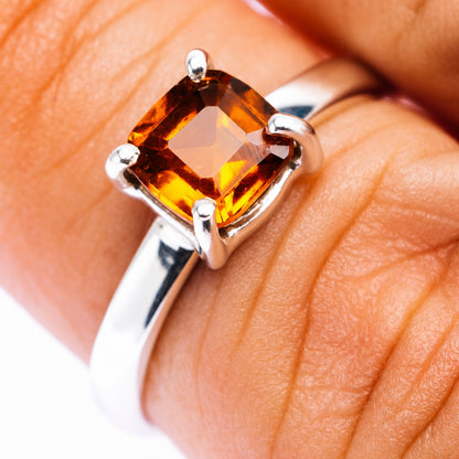 Spessartite Garnet Ring Size 6.75 (.925 Sterling Silver)