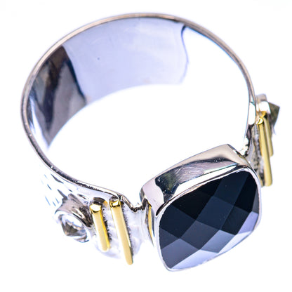 Premium Black Onyx, White Quartz Ring Size 8.75 (925 Sterling Silver) R141803