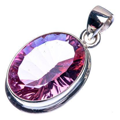 Faceted Color Change Alexandrite (Lab.) Pendant 1 1/8" (925 Sterling Silver) P39095
