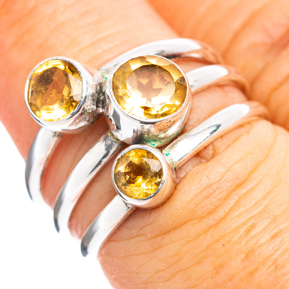 Citrine Ring Size 6.5 (.925 Sterling Silver)