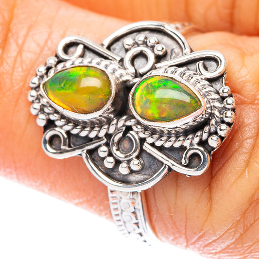 Rare Ethiopian Opal Ring Size 6.5 (925 Sterling Silver) R4069