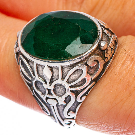 Large Green Sillimanite Ring Size 7 (925 Sterling Silver) R146481