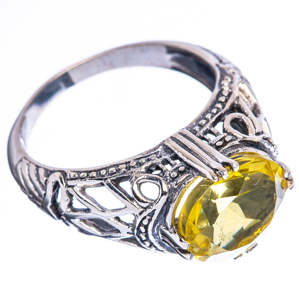 Faceted Citrine Ring Size 9 (925 Sterling Silver) R3240