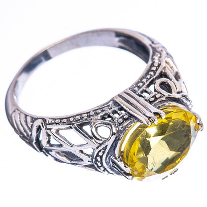 Faceted Citrine Ring Size 9 (925 Sterling Silver) R3240