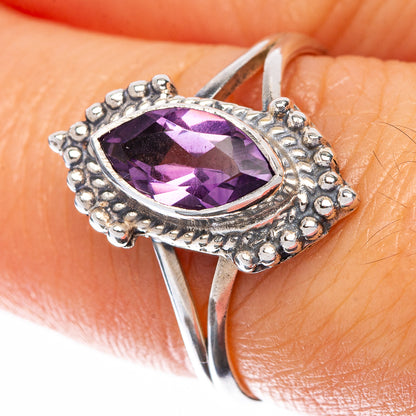 Faceted Amethyst Dainty Ring Size 7.5 (925 Sterling Silver) R145019