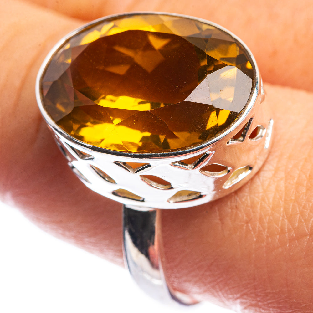 Faceted Citrine Ring Size 9.75 (925 Sterling Silver) R144123