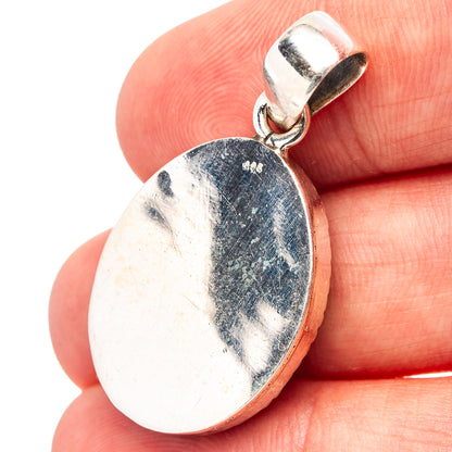 Purple Copper Turquoise Pendant 1 3/8" (.925 Sterling Silver)