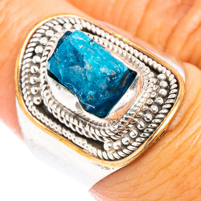 (Classic Series) Apatite Ring Size 6.5 (.925 Sterling Silver)