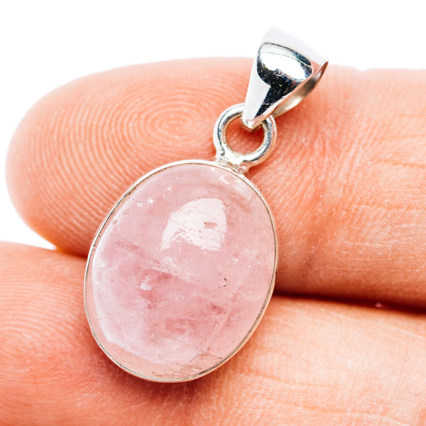 Premium Morganite Pendant 1 1/8" (.925 Sterling Silver)