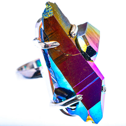Large Titanium Sunshine Druzy Ring Size 6.5 (925 Sterling Silver) RING140193