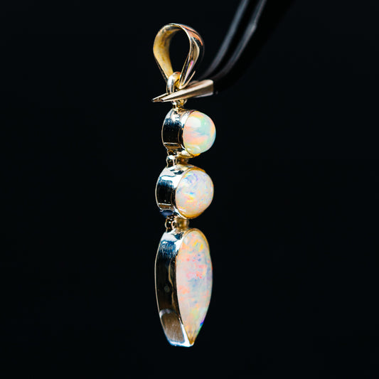 Premium Ethiopian Opal Pendant 1 3/4" (.925 Sterling Silver)