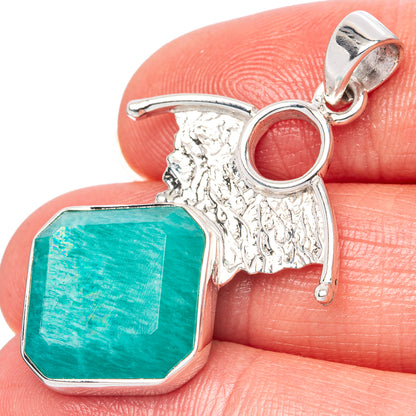 Premium Amazonite 925 Sterling Silver Pendant 1 5/8" Ana Co P42261