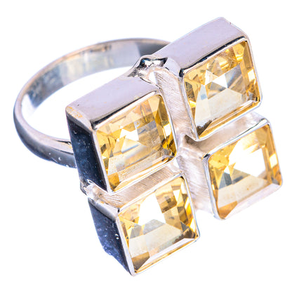 Large Faceted Citrine Ring Size 8 (925 Sterling Silver) R144361