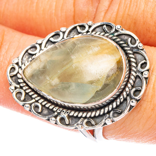Prehnite 925 Sterling Silver Ring Size 8 (925 Sterling Silver) R6410
