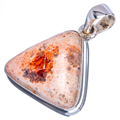 Rare Mexican Fire Opal Pendant 1 1/8" (.925 Sterling Silver)