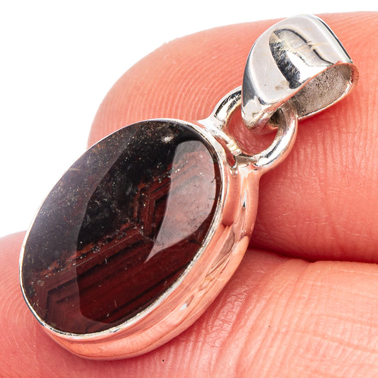 Botswana Agate Pendant 7/8" (925 Sterling Silver) P44197