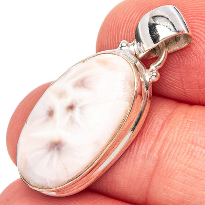Pink Natorite Pendant 1 1/4" (.925 Sterling Silver)