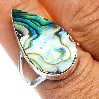 Premium Abalone Ring Size 8 (.925 Sterling Silver)