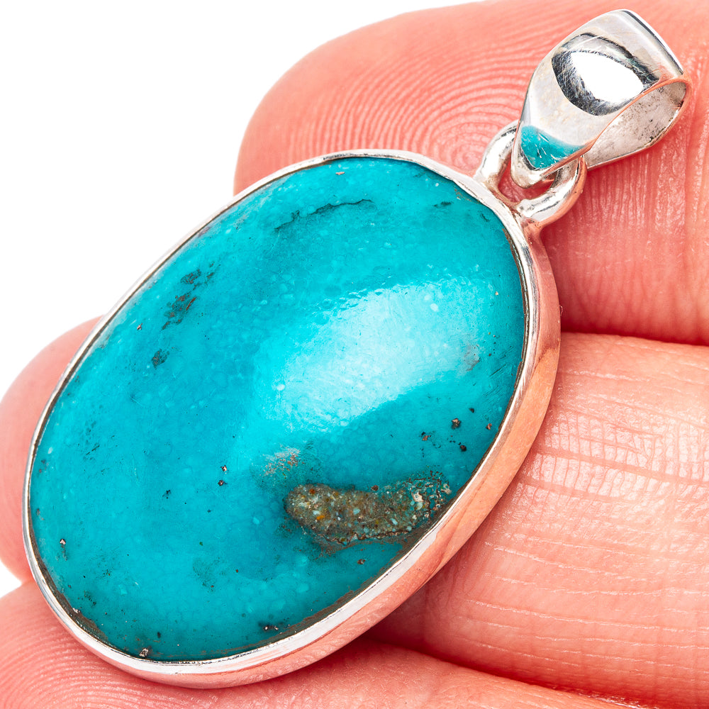 Persian Turquoise Pendant 1 1/2" (925 Sterling Silver) P42832