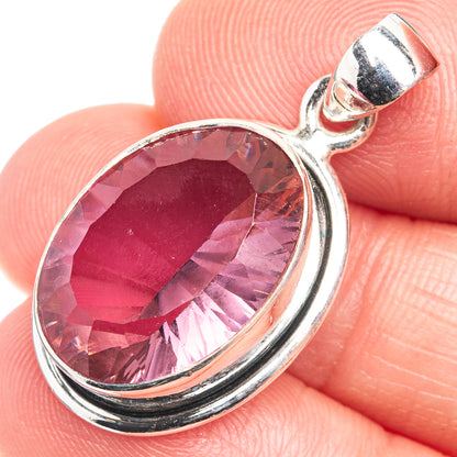 Faceted Color Change Alexandrite (Lab.) Pendant 1 1/4" (925 Sterling Silver) P39306