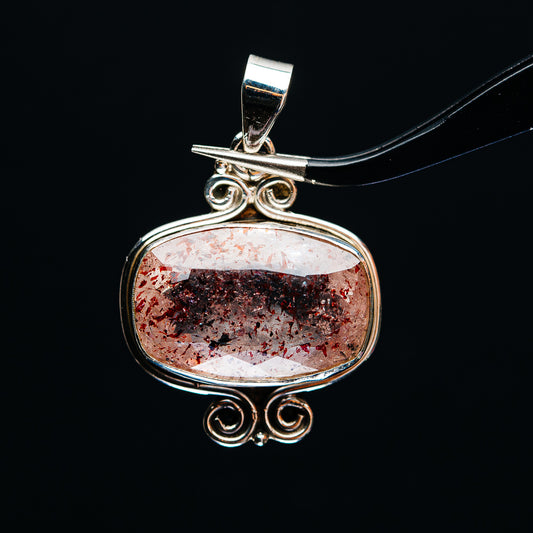 Premium Faceted Lepidocrocite Pendant 1 3/8" (.925 Sterling Silver)