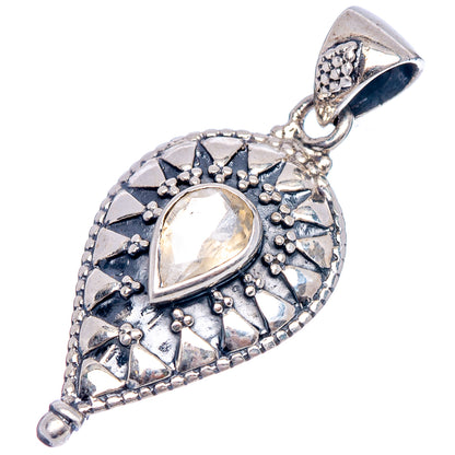 Premium Citrine Pendant 1 1/4" (.925 Sterling Silver)