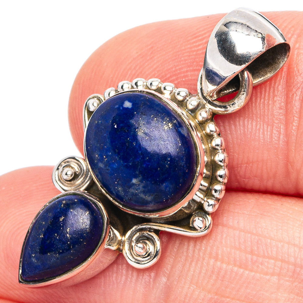 Lapis Lazuli Pendant 1 1/4" (925 Sterling Silver) P45412