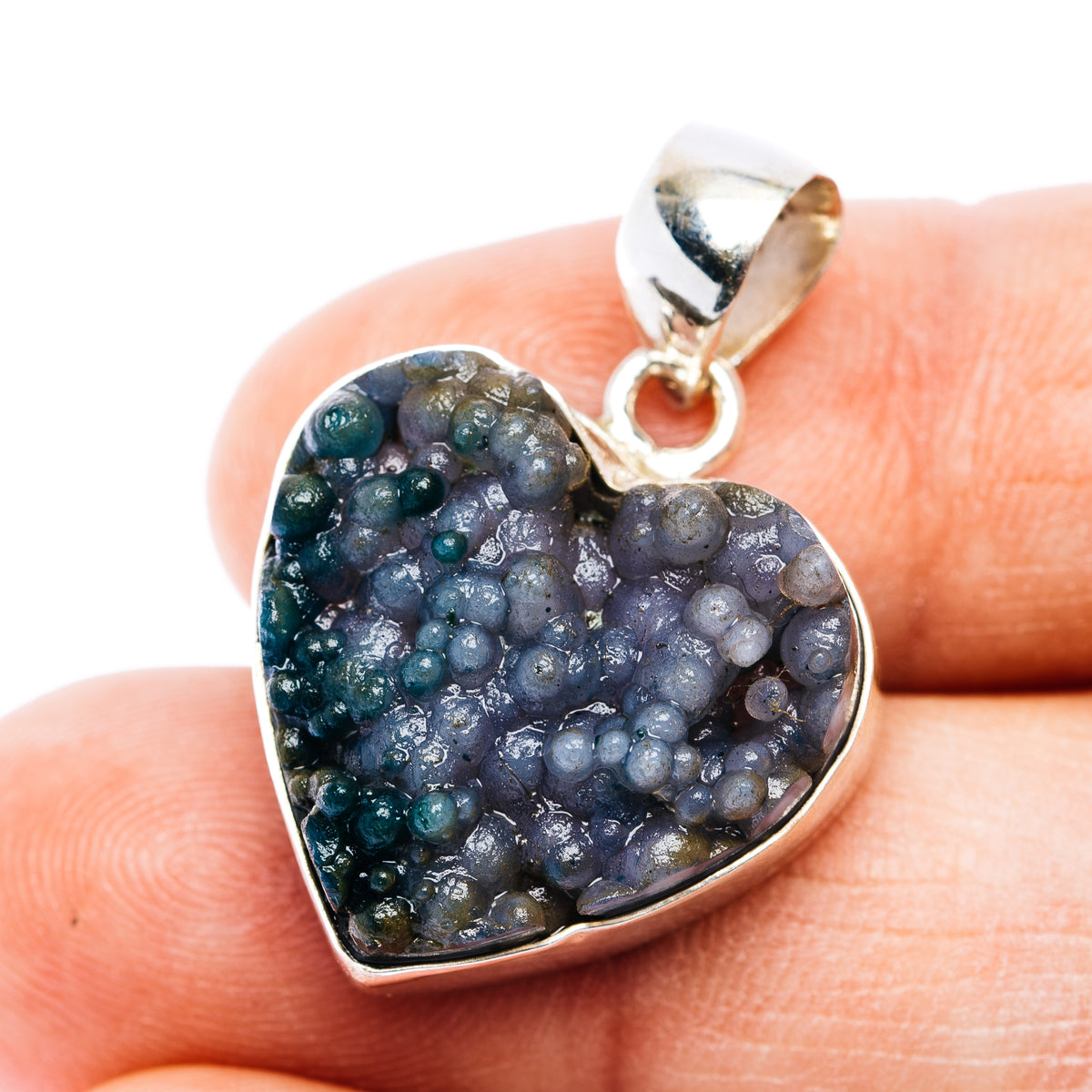Premium Grape Agate Pendant 1 1/4" (.925 Sterling Silver)