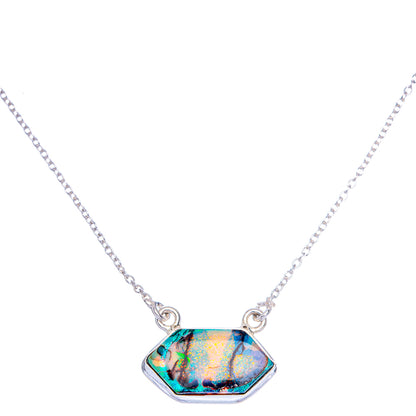Rare Sterling Opal Necklace 18" (925 Sterling Silver) N90030
