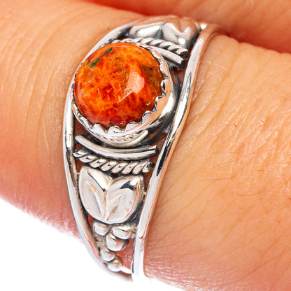 Sponge Coral Dainty Ring Size 8.25 (925 Sterling Silver) R145652