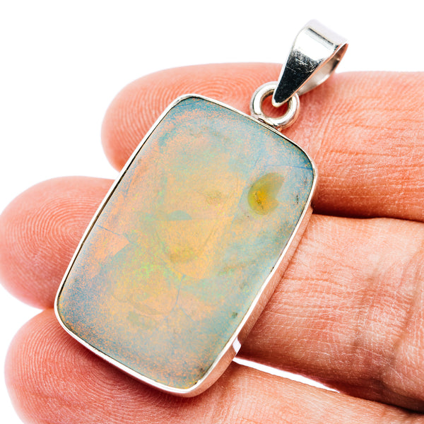 Monarch Opal Pendant 1 5/8" (.925 Sterling Silver)