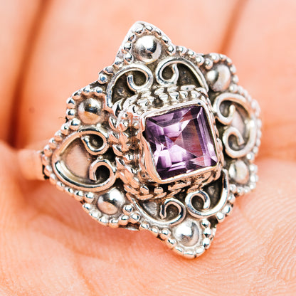 Amethyst Filigree Ring Size 8 (.925 Sterling Silver)