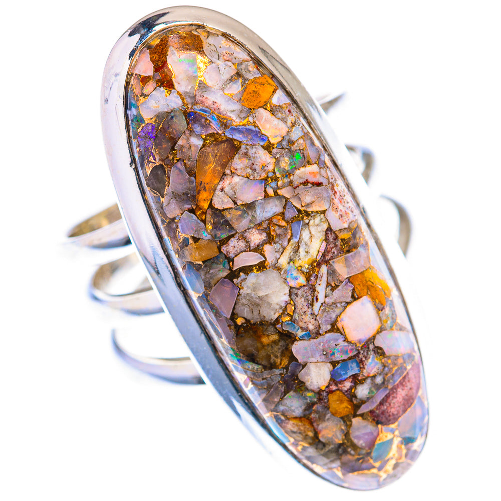 Large Brecciated Ethiopian Opal Ring Size 8.25 (925 Sterling Silver) RING140025