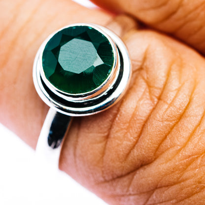 Green Onyx Ring Size 8 (.925 Sterling Silver)