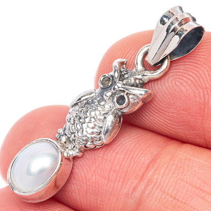 Cultured Pearl Dainty Pendant 1 3/8" (925 Sterling Silver) P39885