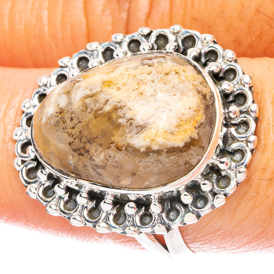 Plume Agate 925 Sterling Silver Ring Size 8.5 (925 Sterling Silver) R6151