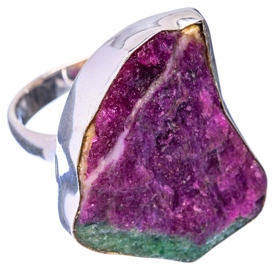Large Raw Ruby Zoisite Ring Size 10 (925 Sterling Silver) R141601