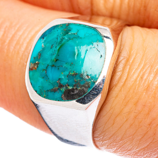 Rare Arizona Turquoise Ring Size 7.5 (925 Sterling Silver) R4489