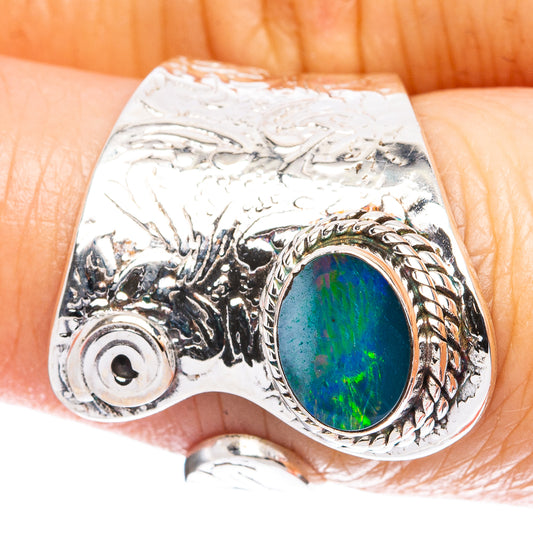 Rare  Doublet Opal Ring Size 6.75 (925 Sterling Silver) R3670