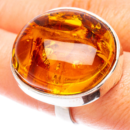 Baltic Amber Ring Size 8 (925 Sterling Silver) R1888