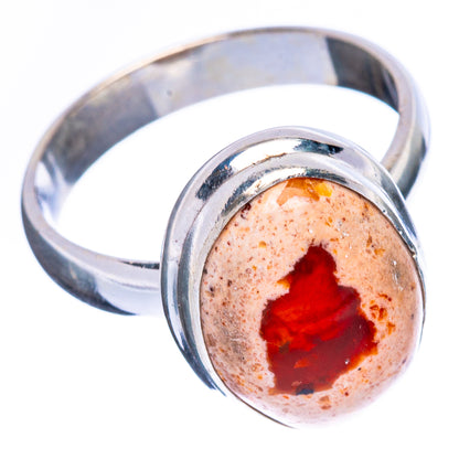 Mexican Fire Opal Ring Size 7.5 (925 Sterling Silver) R2367
