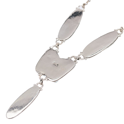 Premium Doublet Opal, Kingman Turquoise Necklace 17 to 19" (.925 Sterling Silver)