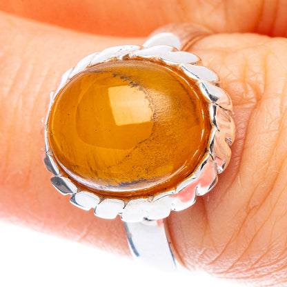 Amber Ring Size 6.75 (925 Sterling Silver) R2277
