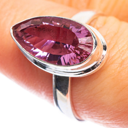 Faceted Color Change Alexandrite (Lab.) Ring Size 7.5 (925 Sterling Silver) RING143413
