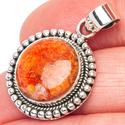 Sponge Coral Pendant 1 1/8" (925 Sterling Silver) P41136