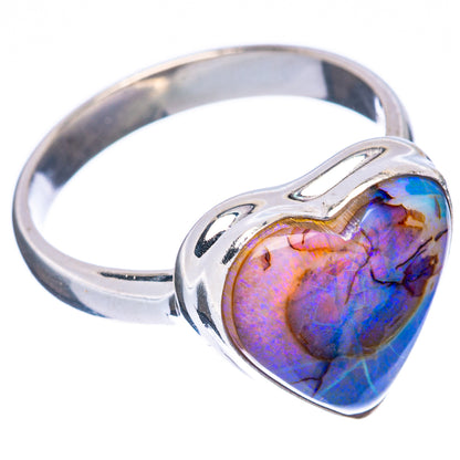 Rare Sterling Opal Heart Ring Size 9.25 (925 Sterling Silver) R2992