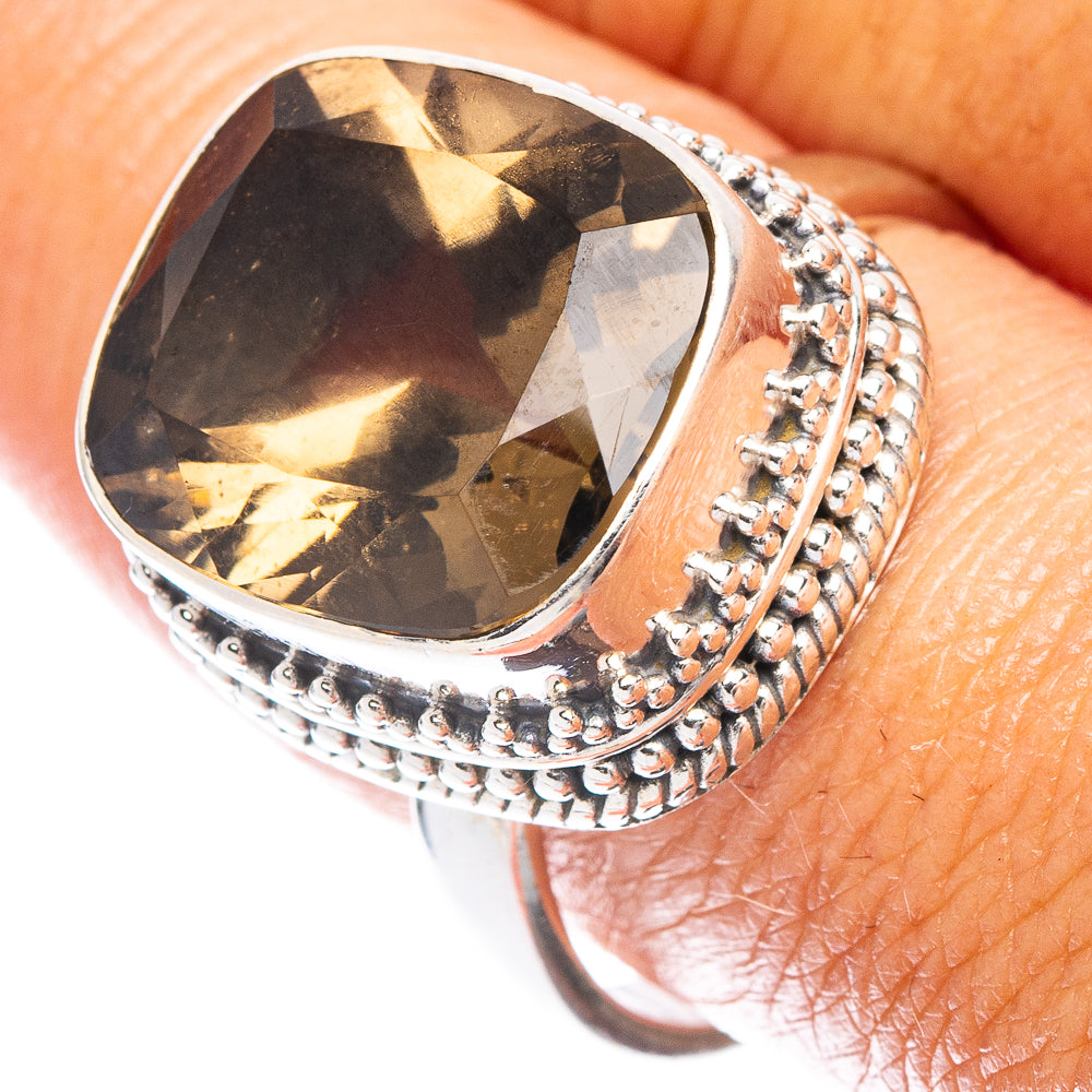 Smoky Quartz Ring Size 9.75 (925 Sterling Silver) R7010