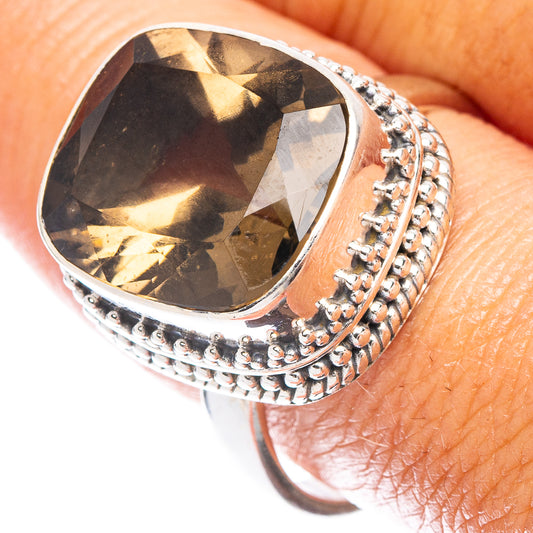 Smoky Quartz Ring Size 9.75 (925 Sterling Silver) R7010