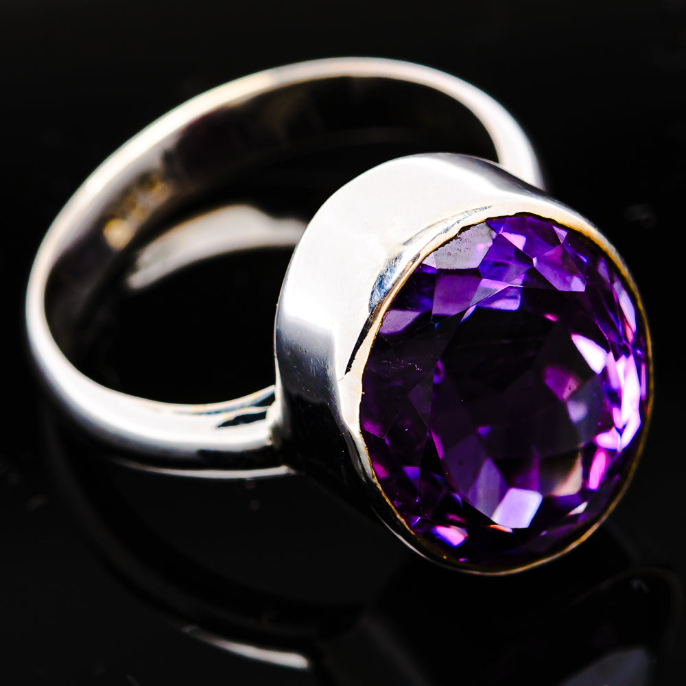 Premium Brazilian Amethyst Ring Size 5 Adjustable (.925 Sterling Silver)